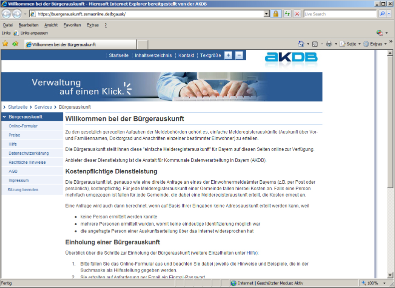 AKDB Bürgerauskunft