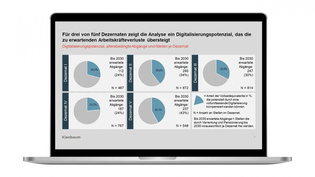 Beispielgrafik der Digitalisierungspotenzial-Analyse von Kienbaum