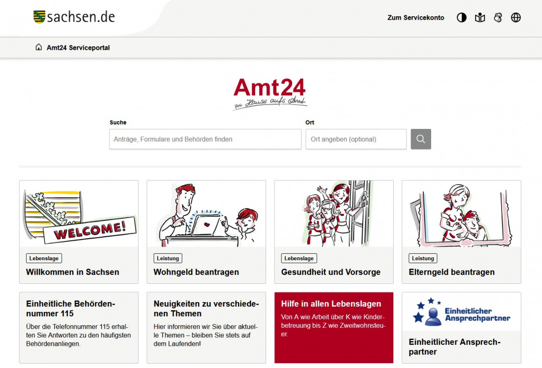 Amt24 Sachsen Plattform