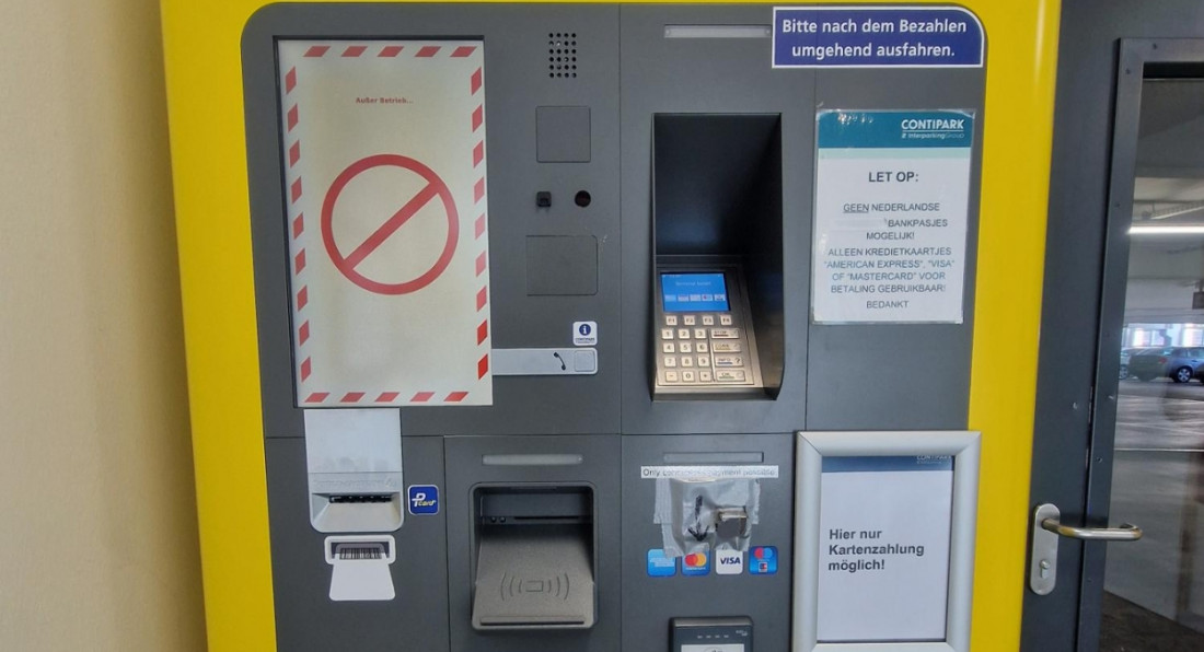 Defekter Geldautomat