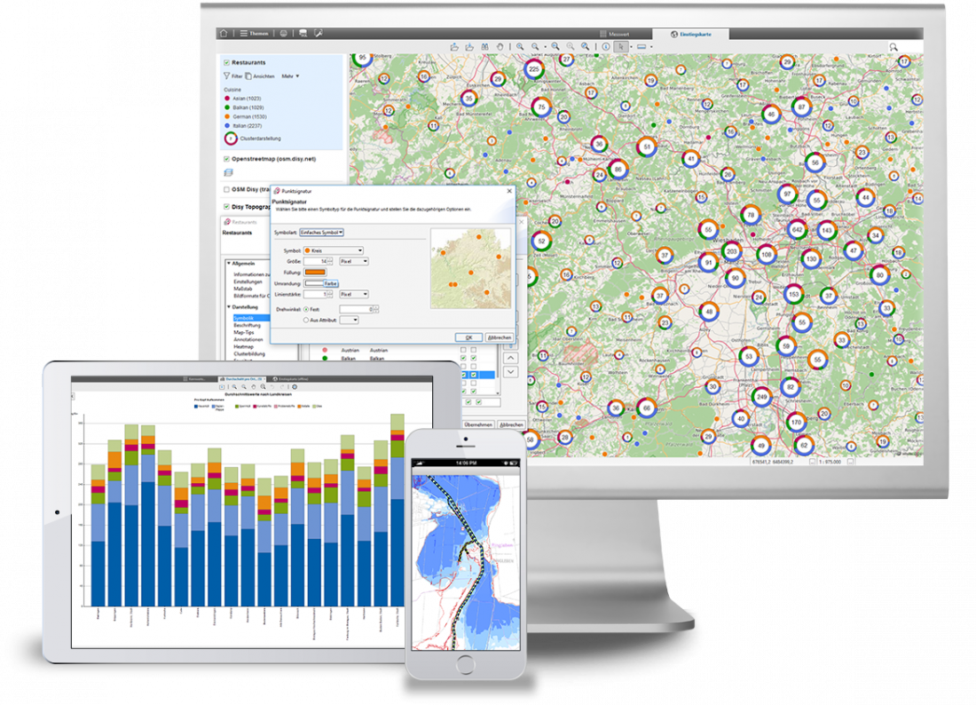 Disy; Cadenza bietet Data Analytics, Reporting und GIS in einem und passende Zugänge für verschiedene Nutzergruppen 