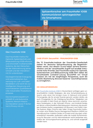 Referenz Fraunhofer-Institute