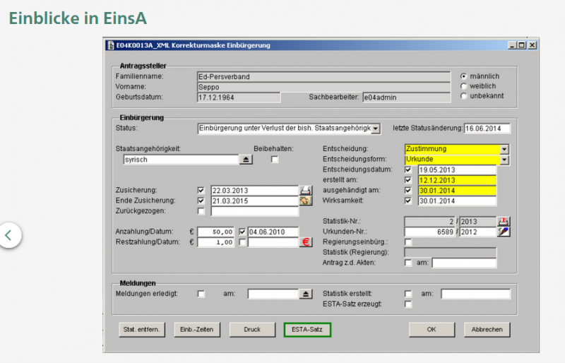 Die Sofware EinsA