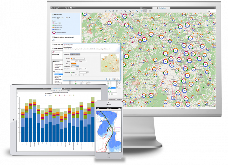 Data Analytics, Reporting und GIS Disy; Cadenza bietet Data Analytics, Reporting und GIS in einem und passende Zugänge für verschiedene Nutzergruppen