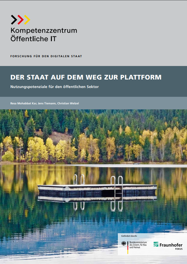 Deckblatt des Whitepapers "der Staat auf dem Weg zur Plattform"