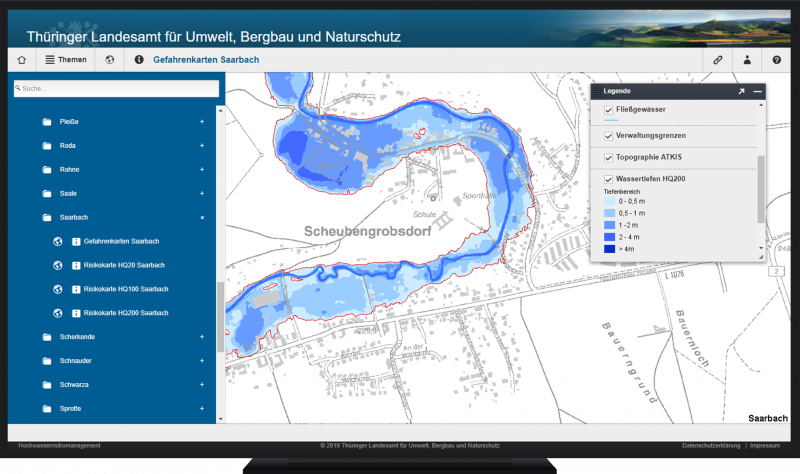 Disy Hochwassergefahrenkarte Thüringen