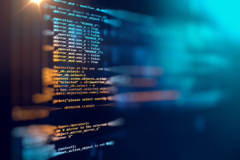 Open Source Quellcode auf einem Bildschirm