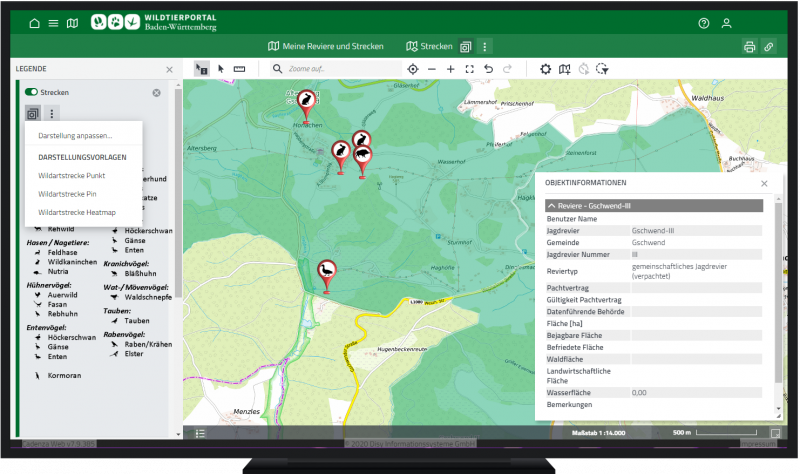 Wildtierportal Jagdstrecke