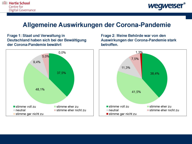 Darstellungen der Antworten auf die Umfrage